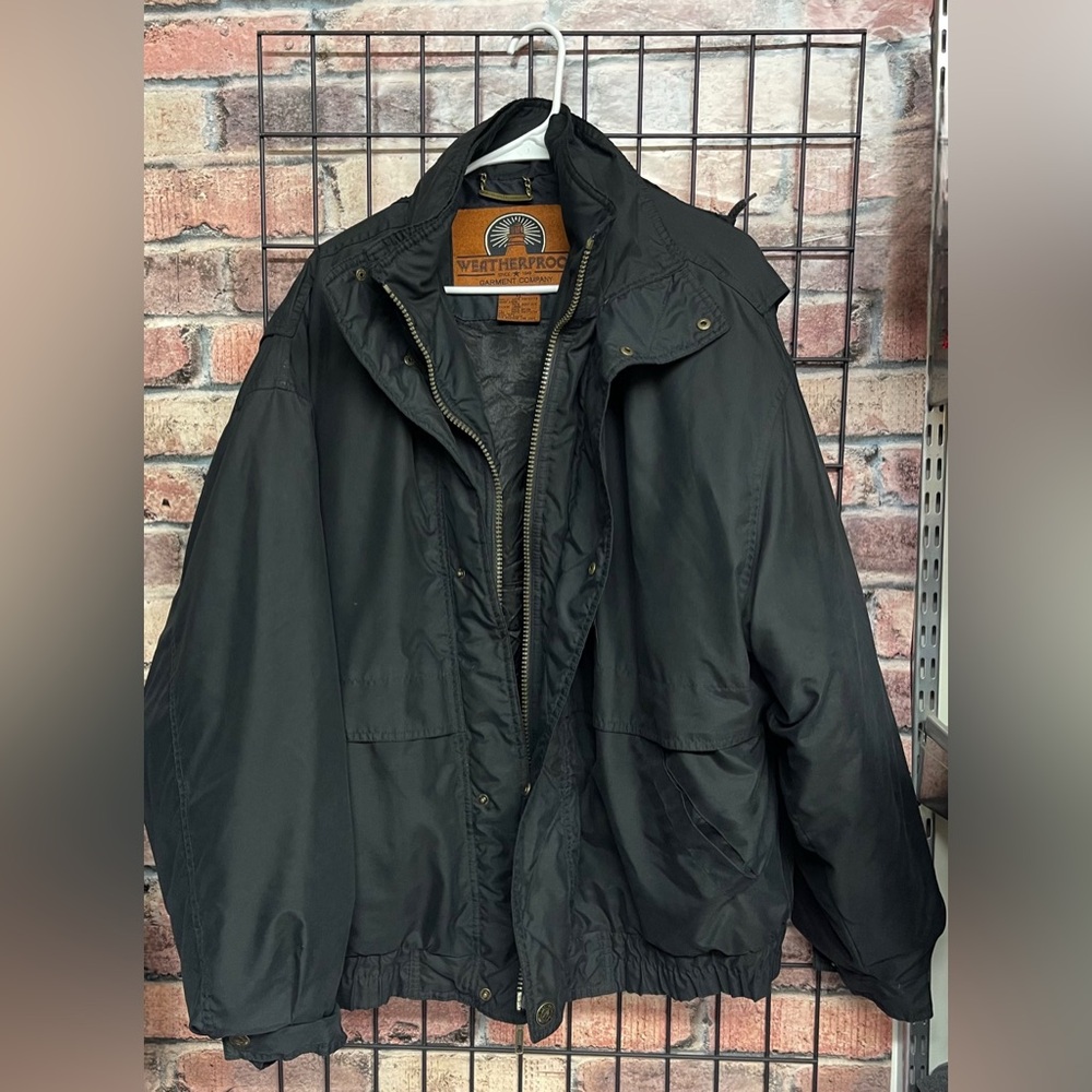Vintage Weatherproof Garment Company soft shell nylon jacket men’s size XL